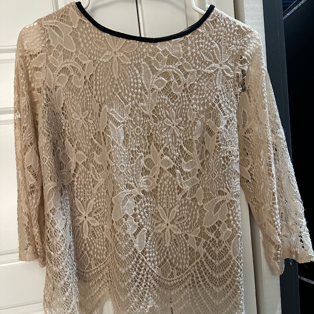 Cream Lace Blouse